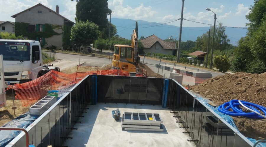 Construction de piscine en béton armé