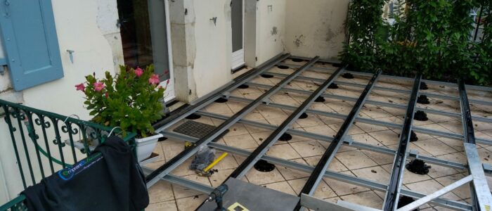 Rénovation d'une terrasse avec structure Terrasteel